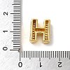Brass Micro Pave Clear Cubic Zirconia Charms ZIRC-C009-01G-H-3