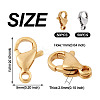 100Pcs 2 Colors 304 Stainless Steel Lobster Claw Clasps Sets STAS-YS0001-26B-3