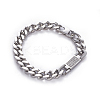 304 Stainless Steel Curb Chain Bracelets BJEW-I279-01P-1