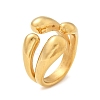 304 Stainless Steel Teardrop Cuff Rings RJEW-Q012-04G-4