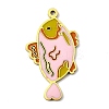 Stainless Steel Enamel Pendants STAS-I065-01G-05-1