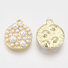 ABS Plastic Imitation Pearl Pendants PALLOY-T071-007-2