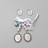 Wedding Bouquet Alloy & Glass Photo Charms DIY-WH20004-07B-AS-1