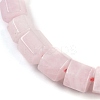 Natural Rose Quartz Hexagon Prism Graduated Beaded Necklaces for Women Men NJEW-K388-03R-2