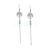 Natural Mixed Gemstone Dangle Earrings EJEW-JE02863-2