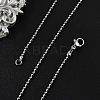 Non-Tarnish 304 Stainless Steel Ball Chain Necklaces NJEW-F249-02P-3