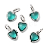 Brass Pave Cubic Zirconia Pendants KK-Z137-21P-03-1