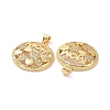 Mother's Day Brass Micro Pave Clear Cubic Zirconia Pendants ZIRC-F134-06G-3