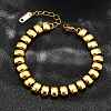 304 Stainless Steel Rectangle Link Chain Braceletes for Women BJEW-R022-01G-1