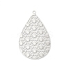 Rack Plating Brass Filigree Pendants KKC-K001-10P-2