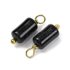Natural Obsidian Cloumn Pendants LS-STAS-H221-04G-08-2