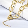 Brass Cable Chain Necklaces for Women NJEW-B157-09G-3