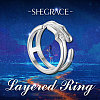 SHEGRACE 925 Sterling Silver Finger Ring JR651A-4
