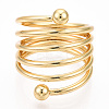 Brass Wire Multi-Layer Wrap Ring RJEW-Q778-02G-1