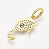 Brass Micro Pave Cubic Zirconia Pendants ZIRC-T006-42G-2