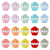 20Pcs 10 Colors Cup Cake Food Grade Eco-Friendly Silicone Beads SIL-DC0001-71-1