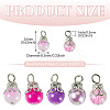 100Pcs Mixed Styles Glass Pendants PALLOY-TADJ00010-3