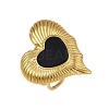 Heart 304 Stainless Steel Enamel Finger Rings for Women RJEW-G355-09G-6