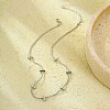 304 Stainless Steel Column Link Chain Necklaces for Women NJEW-U031-07P-1