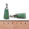 Natural Green Aventurine Faceted Pendants G-F774-02B-3