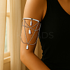 2Pcs 2 Colors Iron Upper Arm Cuff Bangles for Women AJEW-HY0002-62-5