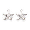 Rack Plating Alloy & Imitation Pearl Pendants ENAM-T024-04P-1