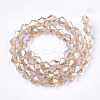 Electroplate Glass Beads Strands EGLA-Q118-6mm-B10-2