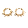 Ion Plating(IP) 304 Stainless Steel Hoop Earring Findings X-STAS-D183-01G-1
