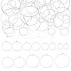 168Pcs 7 Styles 316L Surgical Stainless Steel Hoop Earring Findings STAS-TA0002-82-1