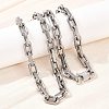 7.5MM 304 Stainless Steel Paperclip Chain Necklaces NJEW-Z105-01P-2
