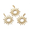 Rack Plating Eco-Friendly Brass Micro Pave Cubic Zirconia Pendants KK-A177-06G-2