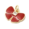 Brass Pave Clear Cubic Zirconia Charms KK-G554-03A-01-2