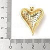 Brass Micro Pave Clear Cubic Zirconia Pendants ZIRC-I071-03G-03-3