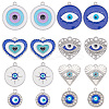 32Pcs 8 Styles Alloy Enamel Pendants ENAM-SC0006-67-1