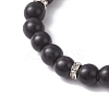 4Pcs 4 Colors Synthetic Turquoise Beaded Stretch Bracelets for Women BJEW-JB12288-6
