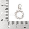 S925 Sterling Silver Micro Pave Cubic Zirconia Pendant LS-STER-H115-02A-S-3