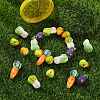 24Pcs 6 Styles Vegetable Theme Handmade Porcelain Beads PORC-CJ0001-25-6
