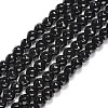 Black Stone Beads Strands X-G-I087-6mm-1