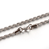 Tarnish Resistant 304 Stainless Steel Rope Chain Necklaces STAS-M174-009P-A-1
