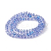 Transparent Electroplate Glass Beads Strands EGLA-F153-AB08-2