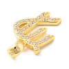 925 Sterling Silver Micro Pave Clear Cubic Zirconia Pendants STER-Z012-06G-08-2