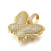 Brass Micro Pave Cubic Zirconia Pendants KK-C094-03G-2