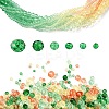 6 Styles Gradient Color Transparent Painted Glass Beads Strands DGLA-YW0001-28D-1