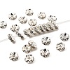 Flower Brass Crystal Rhinestone Bead Spacers RB-D302-S-1