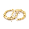 Ion Plating(IP) Bamboo Joint 304 Stainless Steel Hoop Earrings for Women EJEW-G388-01G-2