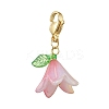 Acrylic Morning Glory Pendant Decorations HJEW-JM02861-4