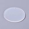 Transparent Acrylic Blank Big Pendants TACR-WH0002-11-2