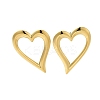 304 Stainless Steel Hollow Heart Stud Earrings for Women EJEW-U020-19G-1