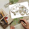 Large Plastic Reusable Drawing Painting Stencils Templates DIY-WH0202-504-3