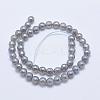 Electroplated Natural Grey Agate Beads Strands G-G724-6mm-2
